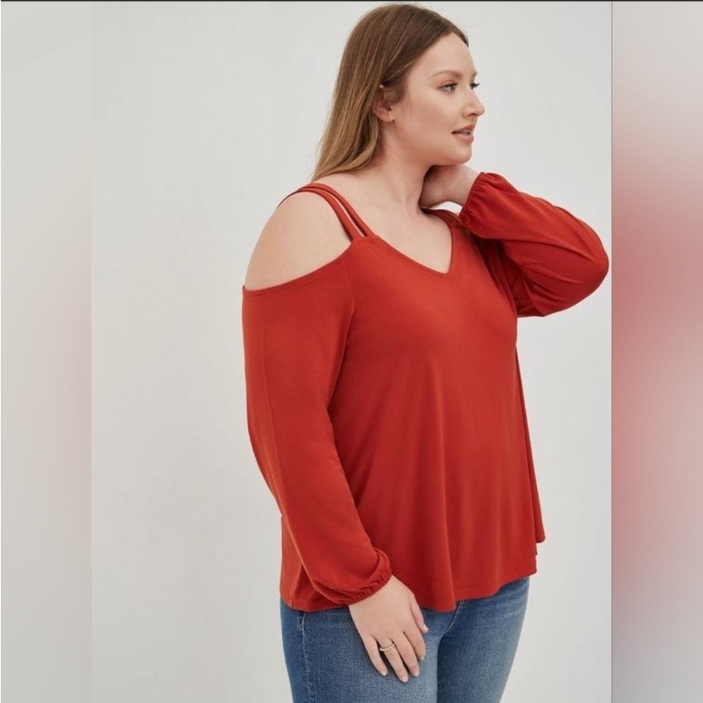 Torrid 1X Cold Shoulder Blouse
